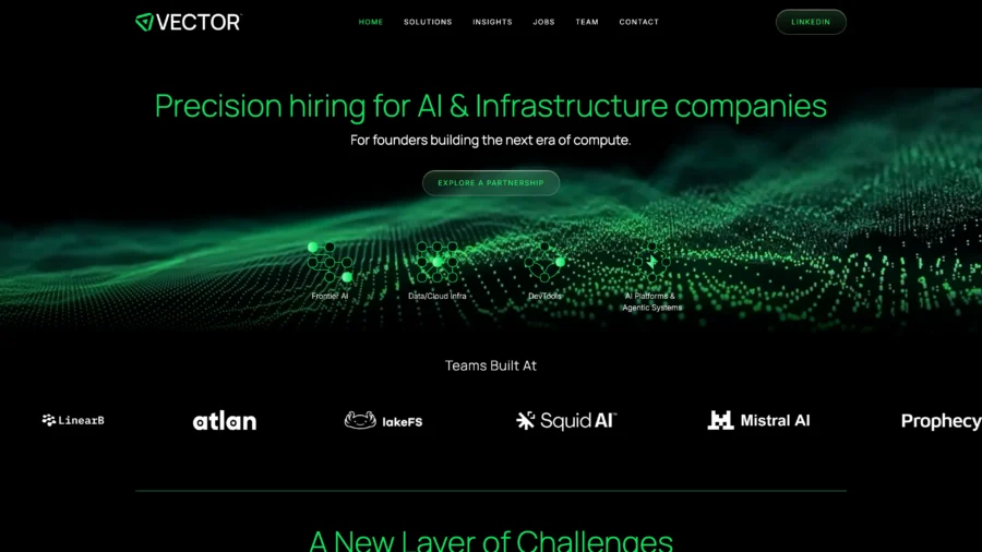 Vector - website screenshot